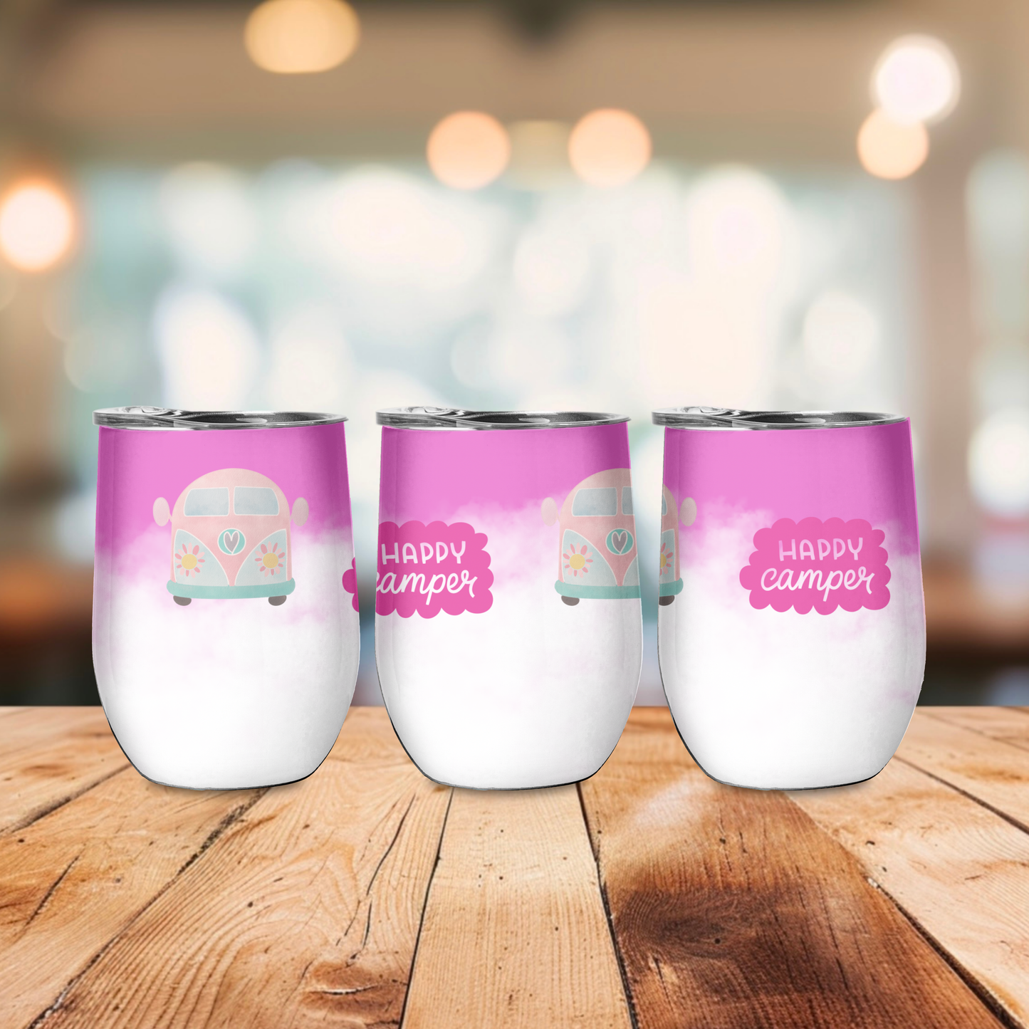 12oz coffee tumbler - Happy Camper