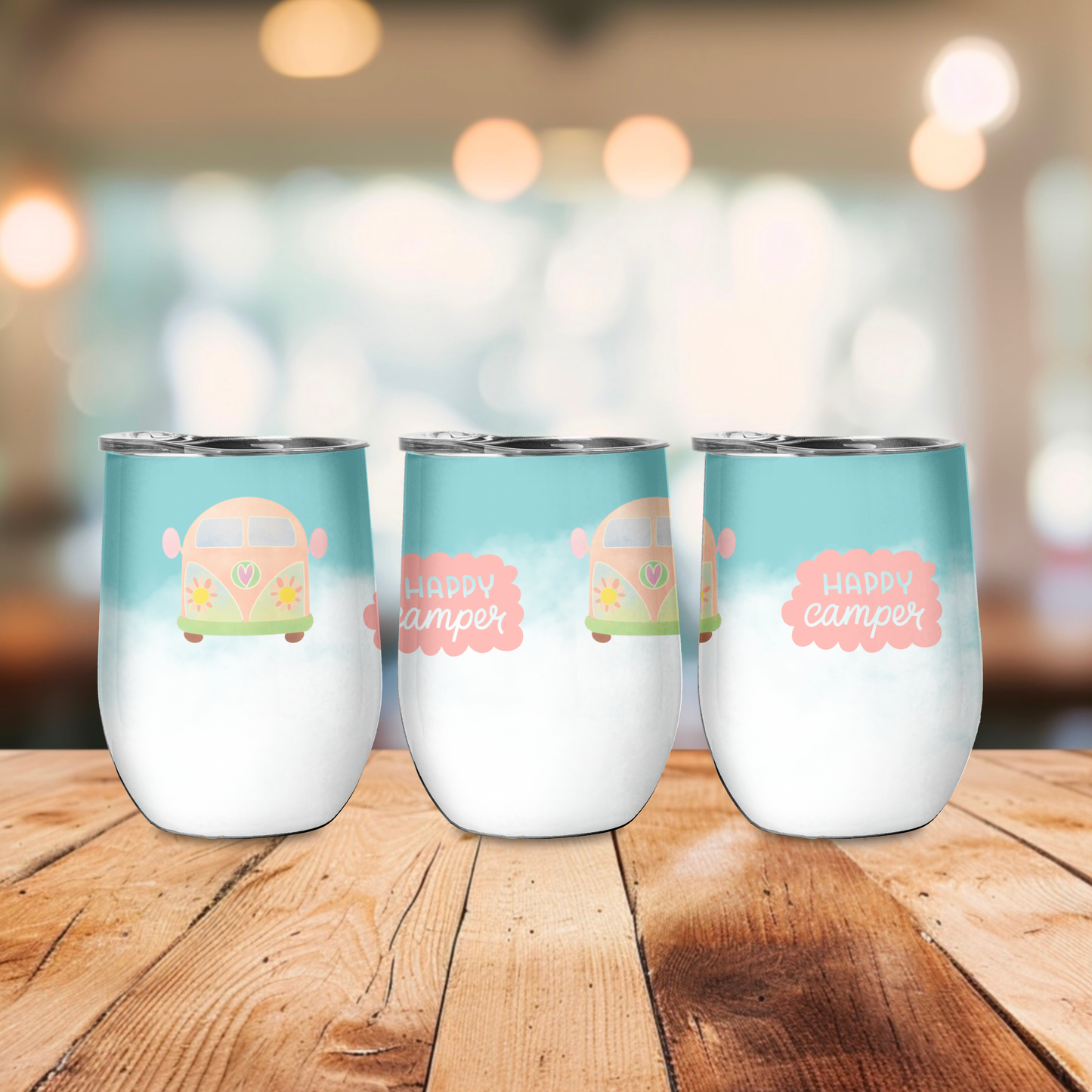 12oz coffee tumbler - Happy Camper